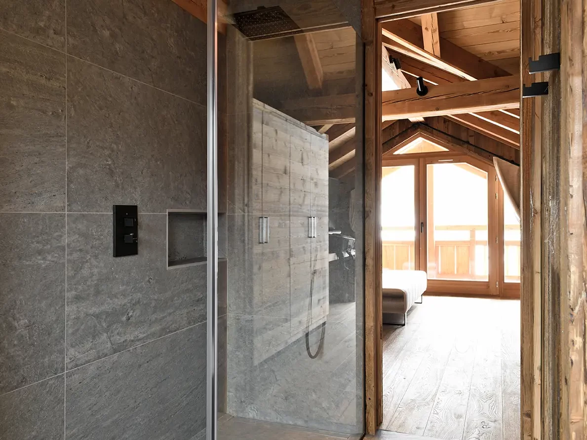 Chambre au Chalet Aravet avec douche
