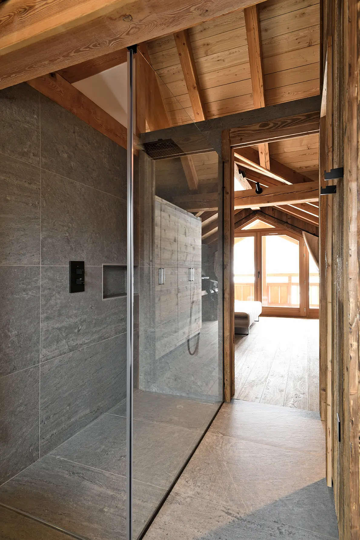 Chambre au Chalet Aravet avec douche